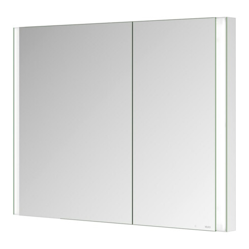 Keuco Armoire miroir 2 portes Somaris 100x71x11,5cm, verre dépoli, BL, asymétrique