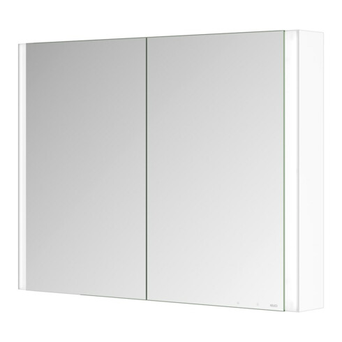 Keuco Armoire miroir 2 portes Somaris 100x71x12,7 cm, blanc mat, applique, miroir HZ