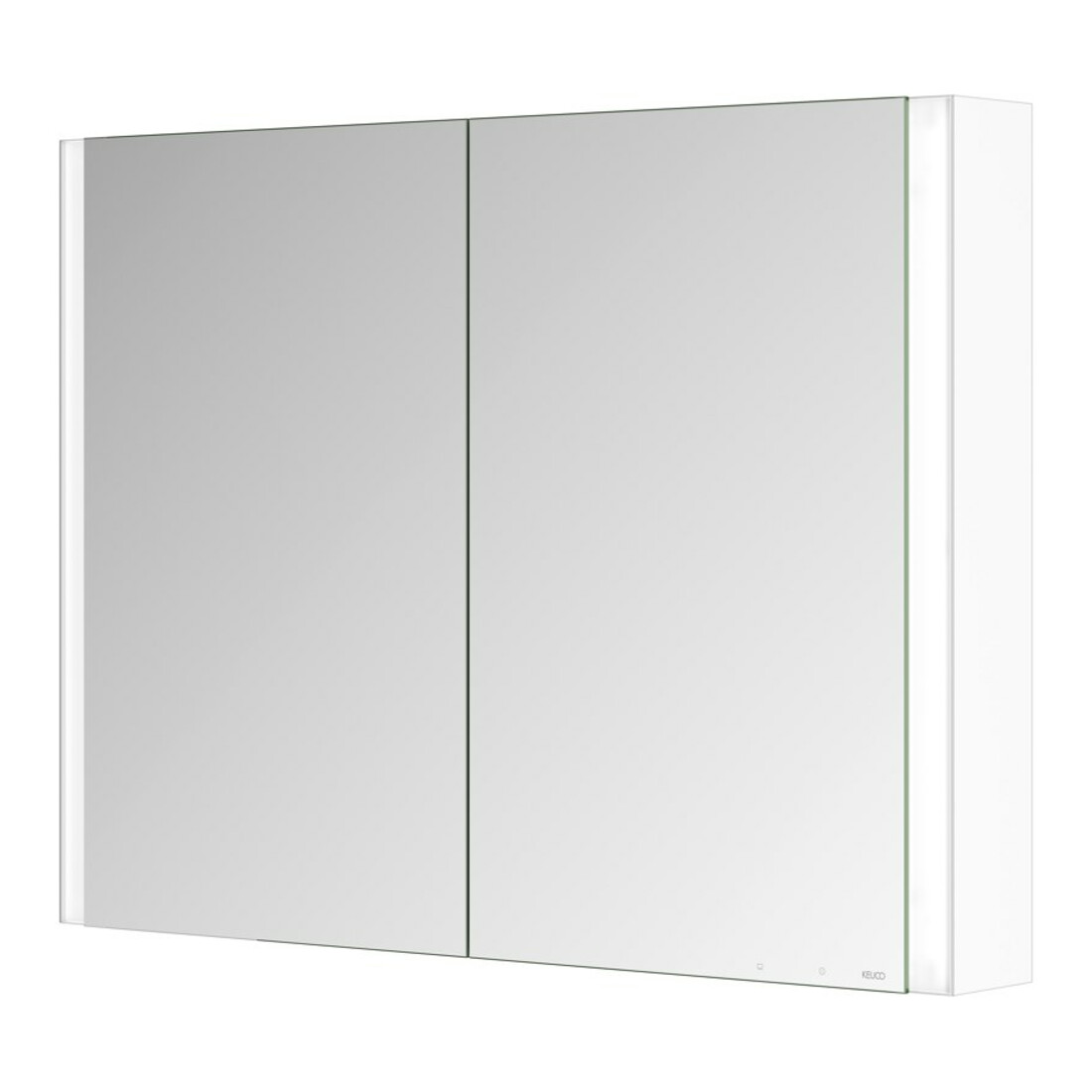 Keuco Armoire miroir 2 portes Somaris 100x71x12,7 cm, blanc mat, applique, miroir HZ