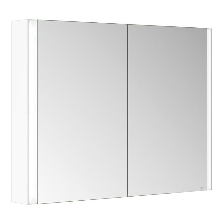 Keuco Armoire miroir 2 portes Somaris 100x71x12,7 cm, blanc mat, applique, miroir HZ