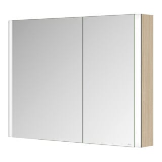 Keuco Armoire miroir 2 portes Somaris 100x71x12,7 cm, H I P, WV, Hz, asym.