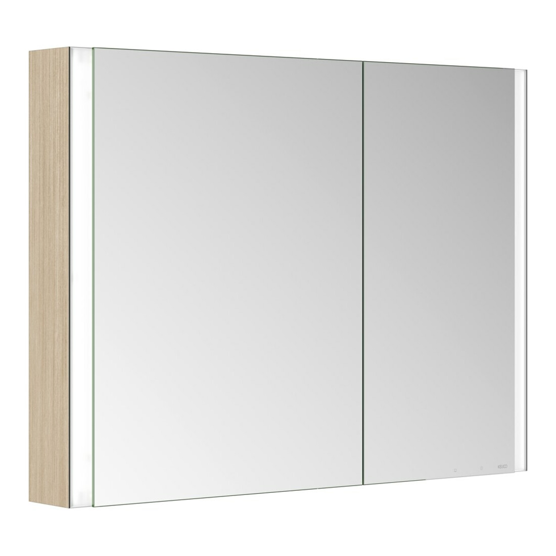 Keuco Armoire miroir 2 portes Somaris 100x71x12,7 cm, H I P, WV, Hz, asym.