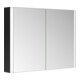 Keuco Armoire miroir 2 portes Somaris 100x71x12,7 cm, noir mat, applique murale-1
