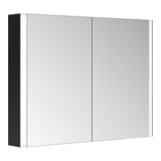 Keuco Armoire miroir 2 portes Somaris 100x71x12,7 cm, noir mat, applique murale
