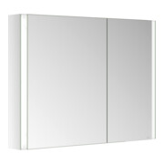 Keuco Armoire miroir 2 portes Somaris 100x71x12,7 cm, verre dépoli, en applique, asymétrique