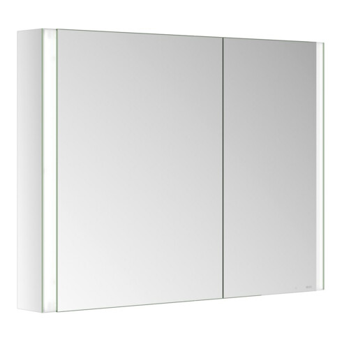 Keuco Armoire miroir 2 portes Somaris 100x71x12,7 cm, verre dépoli, en applique, asymétrique