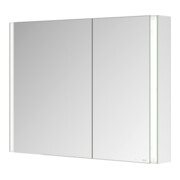 Keuco Armoire miroir 2 portes Somaris 100x71x12,7 cm, verre dépoli, en applique, asymétrique-4