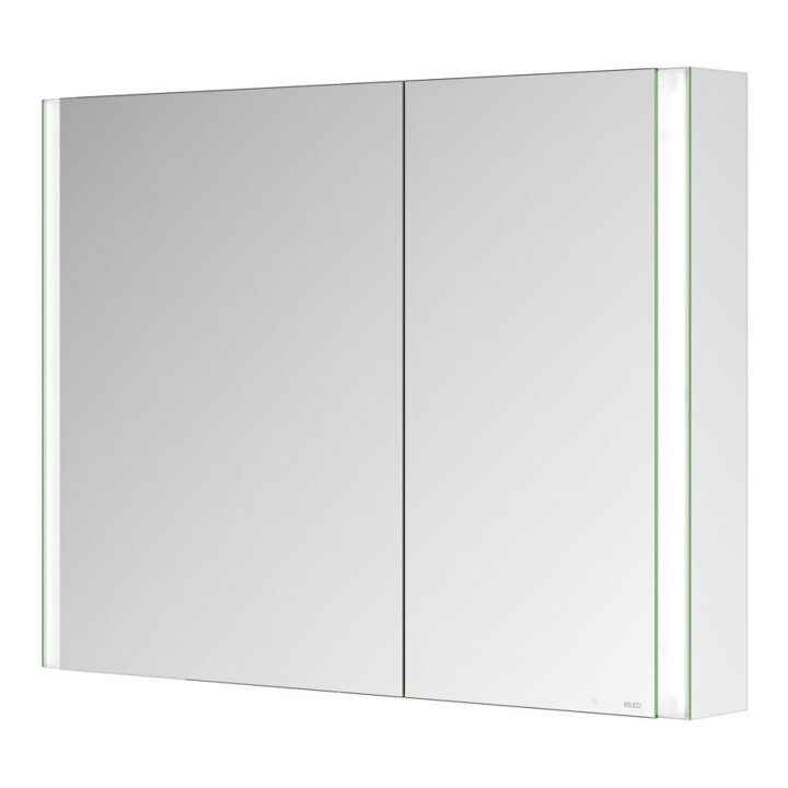 Keuco Armoire miroir 2 portes Somaris 100x71x12,7 cm, verre dépoli, en applique, asymétrique