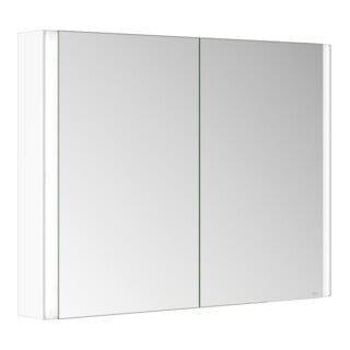 Keuco Armoire miroir 2 portes Somaris 100x71x12,7cm, blanc mat, applique murale