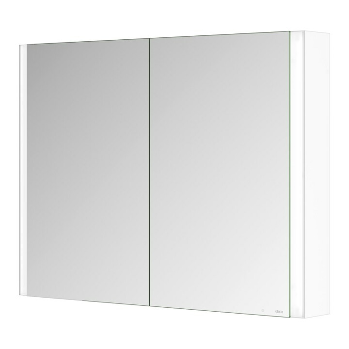 Keuco Armoire miroir 2 portes Somaris 100x71x12,7cm, blanc mat, applique murale