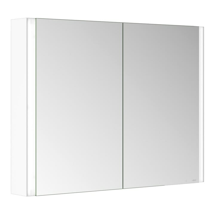 Keuco Armoire miroir 2 portes Somaris 100x71x12,7cm, blanc mat, applique murale