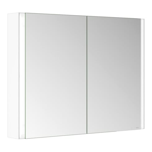 Keuco Armoire miroir 2 portes Somaris 100x71x12,7cm, blanc mat, applique murale