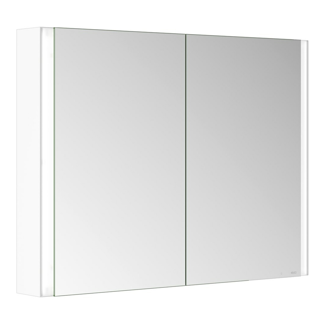 Keuco Armoire miroir 2 portes Somaris 100x71x12,7cm, blanc mat, applique murale