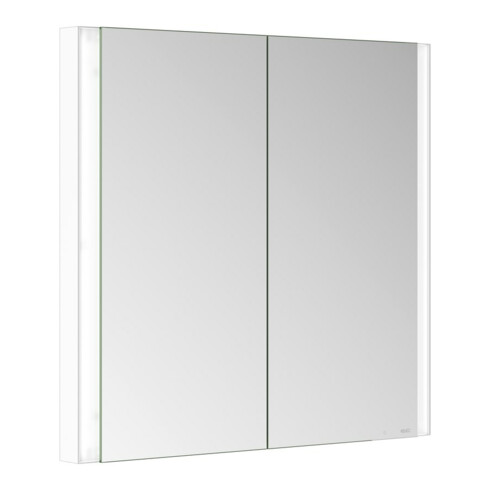 Keuco Armoire miroir 2 portes Somaris 80x71x11,5 cm, blanc mat, encastrable mural