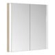 Keuco Armoire miroir 2 portes Somaris 80x71x11,5 cm, décor œuf clair, encastrable mural-4