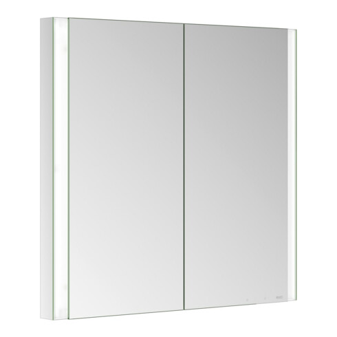 Keuco Armoire miroir 2 portes Somaris 80x71x11,5 cm, dépoli, BL, chauffage miroir