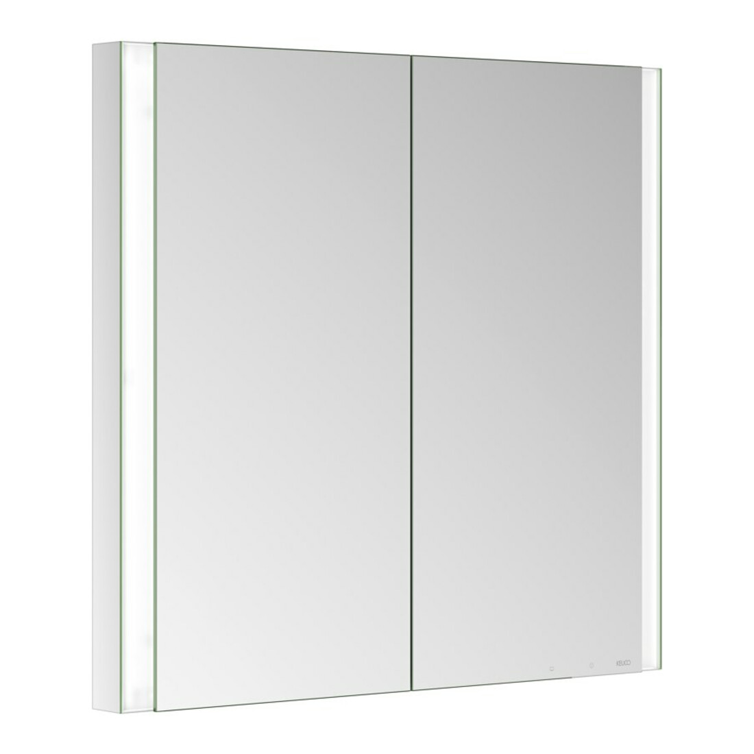 Keuco Armoire miroir 2 portes Somaris 80x71x11,5 cm, dépoli, BL, chauffage miroir