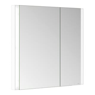 Keuco Armoire miroir 2 portes Somaris 80x71x11,5cm, blanc, asy, charnière miroir