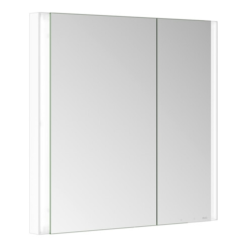 Keuco Armoire miroir 2 portes Somaris 80x71x11,5cm, blanc, asy, charnière miroir