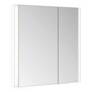 Keuco Armoire miroir 2 portes Somaris 80x71x11,5cm, blanc, asy, charnière miroir-2