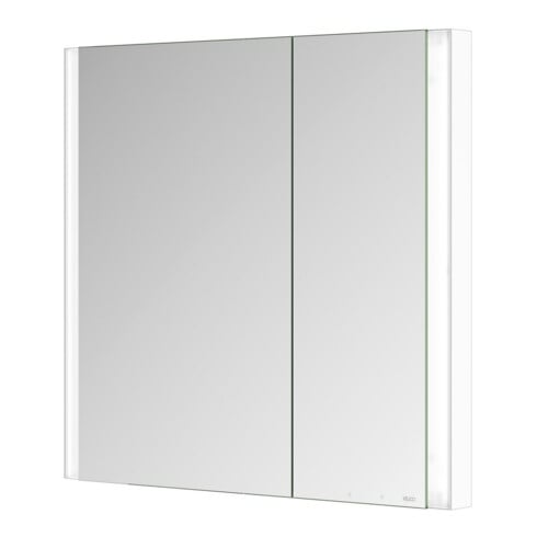 Keuco Armoire miroir 2 portes Somaris 80x71x11,5cm, blanc, asy, charnière miroir