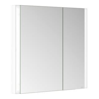 Keuco Armoire miroir 2 portes Somaris 80x71x11,5cm, blanc mat, asymétrique