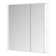 Keuco Armoire miroir 2 portes Somaris 80x71x11,5cm, blanc mat, asymétrique-4