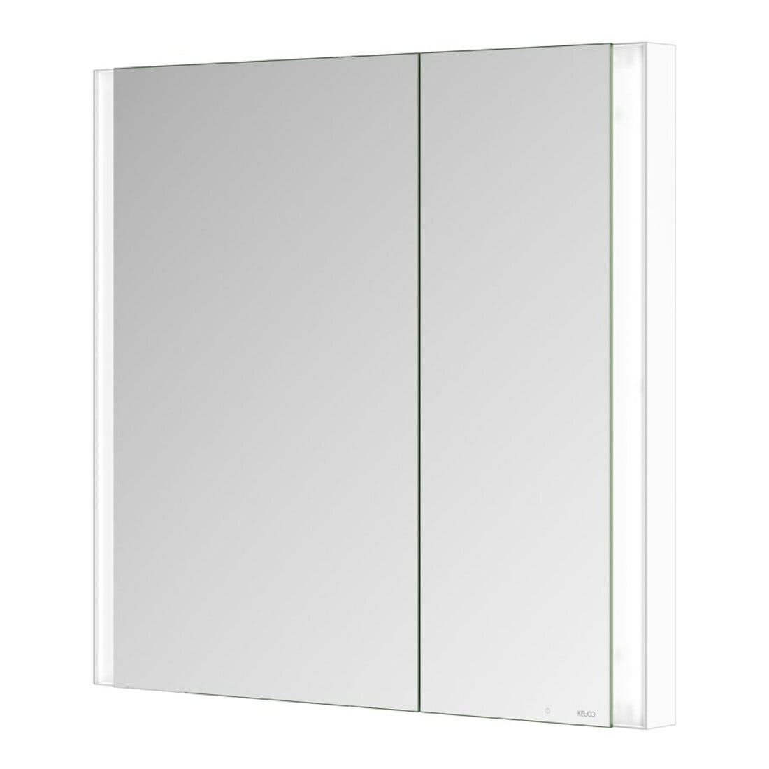 Keuco Armoire miroir 2 portes Somaris 80x71x11,5cm, blanc mat, asymétrique