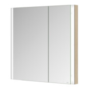 Keuco Armoire miroir 2 portes Somaris 80x71x11,5cm, décor œuf, BL, asym.