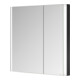 Keuco Armoire miroir 2 portes Somaris 80x71x11,5cm, noir mat, WE, asymétrique-1