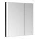 Keuco Armoire miroir 2 portes Somaris 80x71x11,5cm, noir mat, WE, asymétrique-2