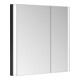 Keuco Armoire miroir 2 portes Somaris 80x71x11,5cm, noir mat, WE, asymétrique-4