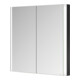 Keuco Armoire miroir 2 portes Somaris 80x71x11,5cm, noir mat, WE, chauffage miroir-5
