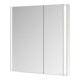 Keuco Armoire miroir 2 portes Somaris 80x71x11,5cm, verre dépoli, BL, asymétrique-4