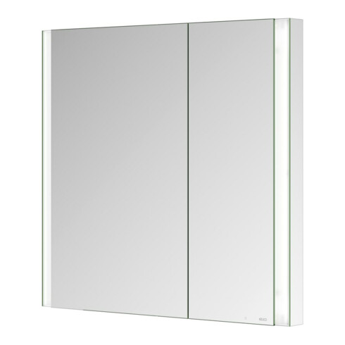 Keuco Armoire miroir 2 portes Somaris 80x71x11,5cm, verre dépoli, BL, asymétrique