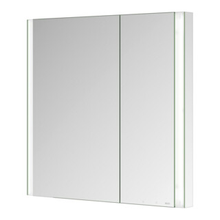 Keuco Armoire miroir 2 portes Somaris 80x71x11,5cm, vsp, BL, asy, Miroir-Écl.
