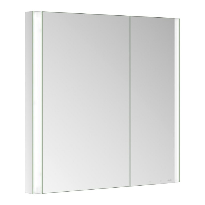 Keuco Armoire miroir 2 portes Somaris 80x71x11,5cm, vsp, BL, asy, Miroir-Écl.