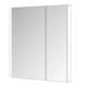 Keuco Armoire miroir 2 portes Somaris 80x71x12,7 cm, blanc mat, applique, asymétrique-4