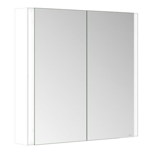 Keuco Armoire miroir 2 portes Somaris 80x71x12,7 cm, blanc mat, fixation murale