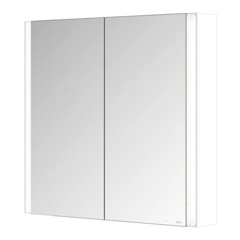 Keuco Armoire miroir 2 portes Somaris 80x71x12,7 cm, blanc mat, fixation murale