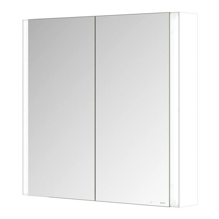 Keuco Armoire miroir 2 portes Somaris 80x71x12,7 cm, blanc mat, fixation murale