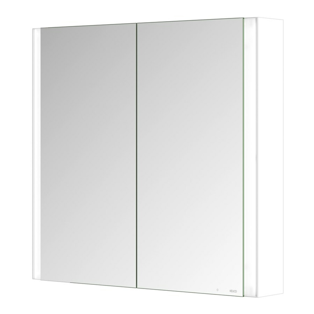 Keuco Armoire miroir 2 portes Somaris 80x71x12,7 cm, blanc mat, fixation murale