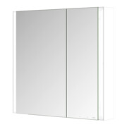 Keuco Armoire miroir 2 portes Somaris 80x71x12,7 cm, blanc mat, WV, Hz, asym.-2
