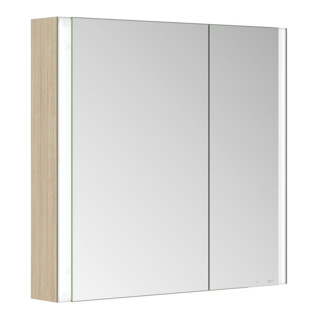 Keuco Armoire miroir 2 portes Somaris 80x71x12,7 cm, décor œuf, en saillie, asymétrique