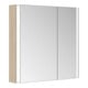 Keuco Armoire miroir 2 portes Somaris 80x71x12,7 cm, décor œuf, en saillie, asymétrique-1