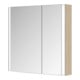 Keuco Armoire miroir 2 portes Somaris 80x71x12,7 cm, décor œuf, en saillie, asymétrique-2