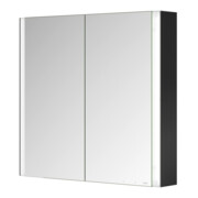 Keuco Armoire miroir 2 portes Somaris 80x71x12,7 cm, noir mat, en applique, miroir à droite-4