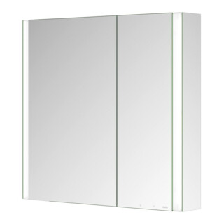 Keuco Armoire miroir 2 portes Somaris 80x71x12,7 cm, vsp, WV, Hz, asym.