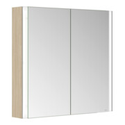 Keuco Armoire miroir 2 portes Somaris 80x71x12,7cm, décor œuf clair, montage mural-5