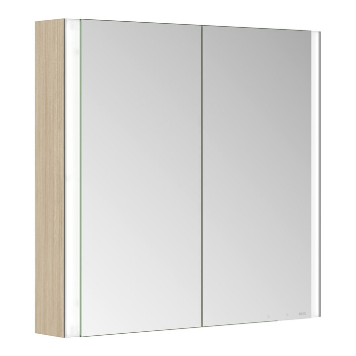 Keuco Armoire miroir 2 portes Somaris 80x71x12,7cm, H I P, en saillie, miroir Hz.